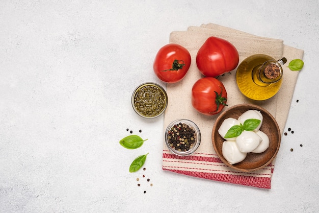 Zestaw składników na stole